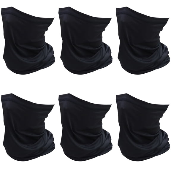 SHEVERCH 6 Pack Neck Gaiter Face Mask Sun Protection Cooling Bandana Face Cover Windproof Dustproof Neck Scarf