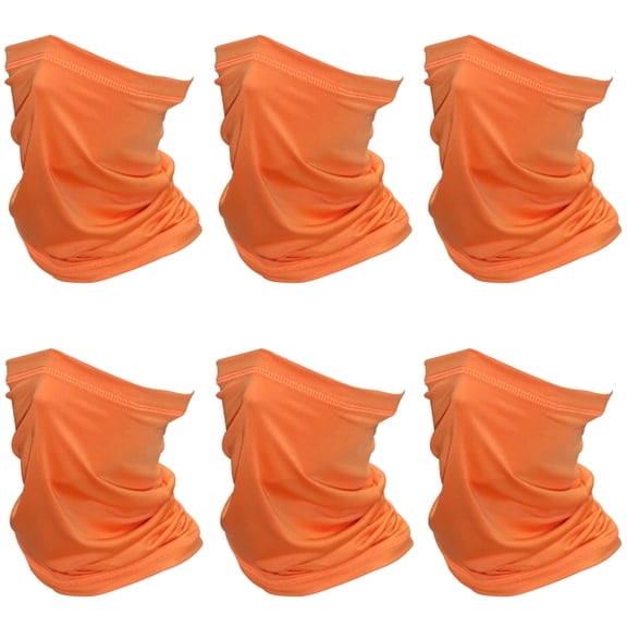SHEVERCH 6 Pack Neck Gaiter Face Mask Sun Protection Cooling Bandana Face Cover Windproof Dustproof Neck Scarf