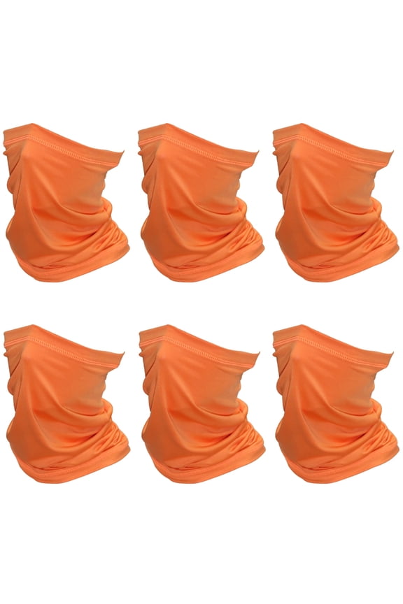 6 Pack Neck Gaiter Face Mask Sun Protection Cooling Bandana Face Cover Windproof Dustproof Neck Scarf