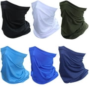SHEVERCH 6 Pack Neck Gaiter Face Mask Sun Protection Cooling Bandana Face Cover Windproof Dustproof Neck Scarf