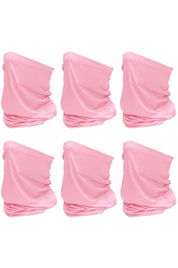 6 Pack Neck Gaiter Face Mask Sun Protection Cooling Bandana Face Cover Windproof Dustproof Neck Scarf