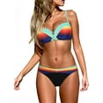 thumbnail image 1 of SHEWIN Bikinis for Women 2 Piece Swimsuits Set Multicolor High Waisted Swimwear, 1 of 10