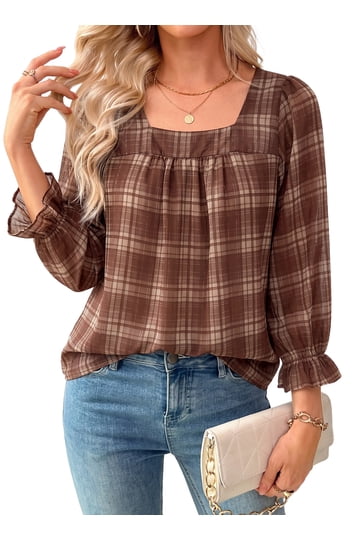 Square Neck Shirts for Women Clothing
