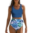 thumbnail image 1 of SHEWIN Floral Print High Waisted Bikini Swimsuit (Women's), 2 Piece, Size 2XL, 1 of 10