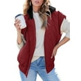 thumbnail image 1 of SHEWIN Puffer Vest for Women Cropped Hooded Zip Up Quilted Sleeveless Jackets Fall Lightweight Coat with Pockets, 1 of 10