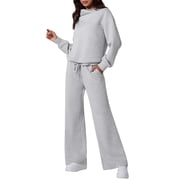 Sweatsuits for Women 2 Piece Set Women Clothing Plus Size Tracksuit Sets Long Sleeve Fall Winter Jogger Sets