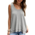 thumbnail image 1 of SHEWIN Tank Top for Women Casual Waffle Knit Summer Sleeveless Shirts Loose Fit Solid Color Trendy Scoop Neck Tops, 1 of 4