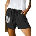 thumbnail image 1 of SHEWIN Women's Casual Mid Rise Drawstring Shorts Summer Comfy Elastic Waist Pocketed Graphic Print Short Pants S-3XL, 1 of 7