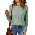 SHEWIN Womens Sweaters Casual Crewneck Long Batwing Sleeve Pullover