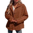 thumbnail image 1 of SHEWIN Women's Puffer Jacket Button Down Quilted Coat Casual Winter Lightweight Outwear with Pockets, 1 of 10