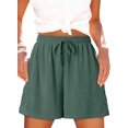 thumbnail image 1 of SHEWIN Women's Shorts Casual Flowy High Waisted Comfy Summer Elastic Drawstring Boho Dressy with Pockets, 1 of 7