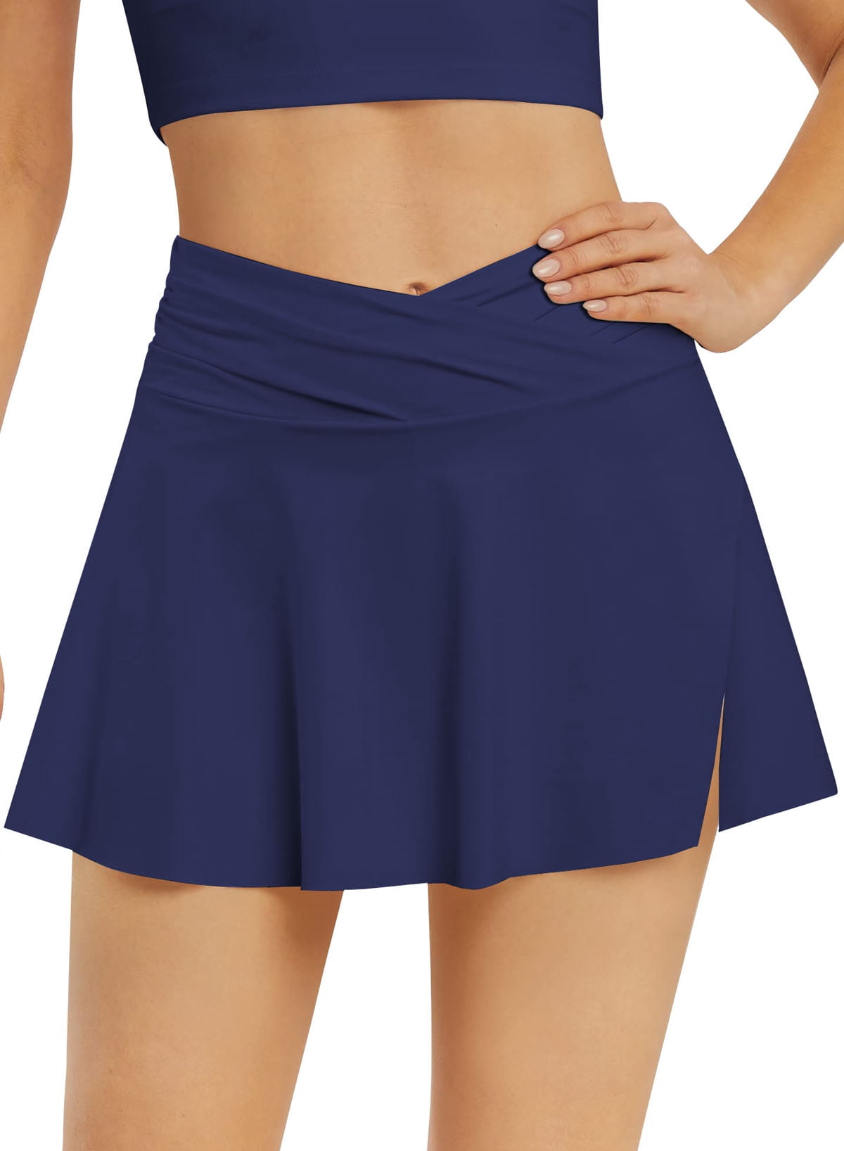 SHEWIN Women's Swim Bottoms aline Tummy Control Swimdress High Waisted