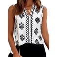 thumbnail image 1 of SHEWIN Women's Tank Tops Boho Floral Printed Blouses Casual Lightweight Chiffon V Neck Sleeveless Shirts, 1 of 9