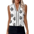 thumbnail image 1 of SHEWIN Women's Tank Tops Boho Floral Printed Blouses Casual Lightweight Chiffon V Neck Sleeveless Shirts, 1 of 9