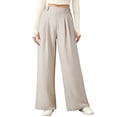 thumbnail image 1 of SHEWIN Women's Wide Leg Pants Elastic High Waisted Casual Palazzo Straight Trousers Pants with Pockets Spring Summer, 1 of 7