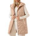 thumbnail image 1 of SHEWIN Womens Puffer Vest Full Zipper Hooded Long Quilted Jackets Sleeveless Winter Warm Coat Outerwear, 1 of 7
