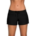 thumbnail image 1 of SHEWIN Womens Swimsuit Bottoms Tankini Swim Shorts High Waisted Drawstring Swimshorts Sports Pants with Pockets Black XXL, 1 of 10