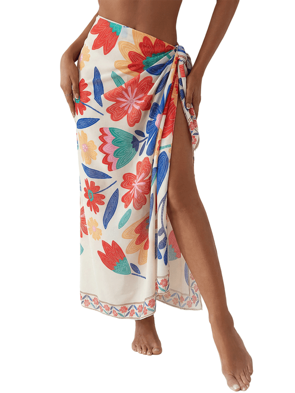 Womens Swimsuit Cover ups Sarong Wraps for Women Bikini Bathing Suit Cover Up Sarong Pareo Wraps Beach Coverup Floral