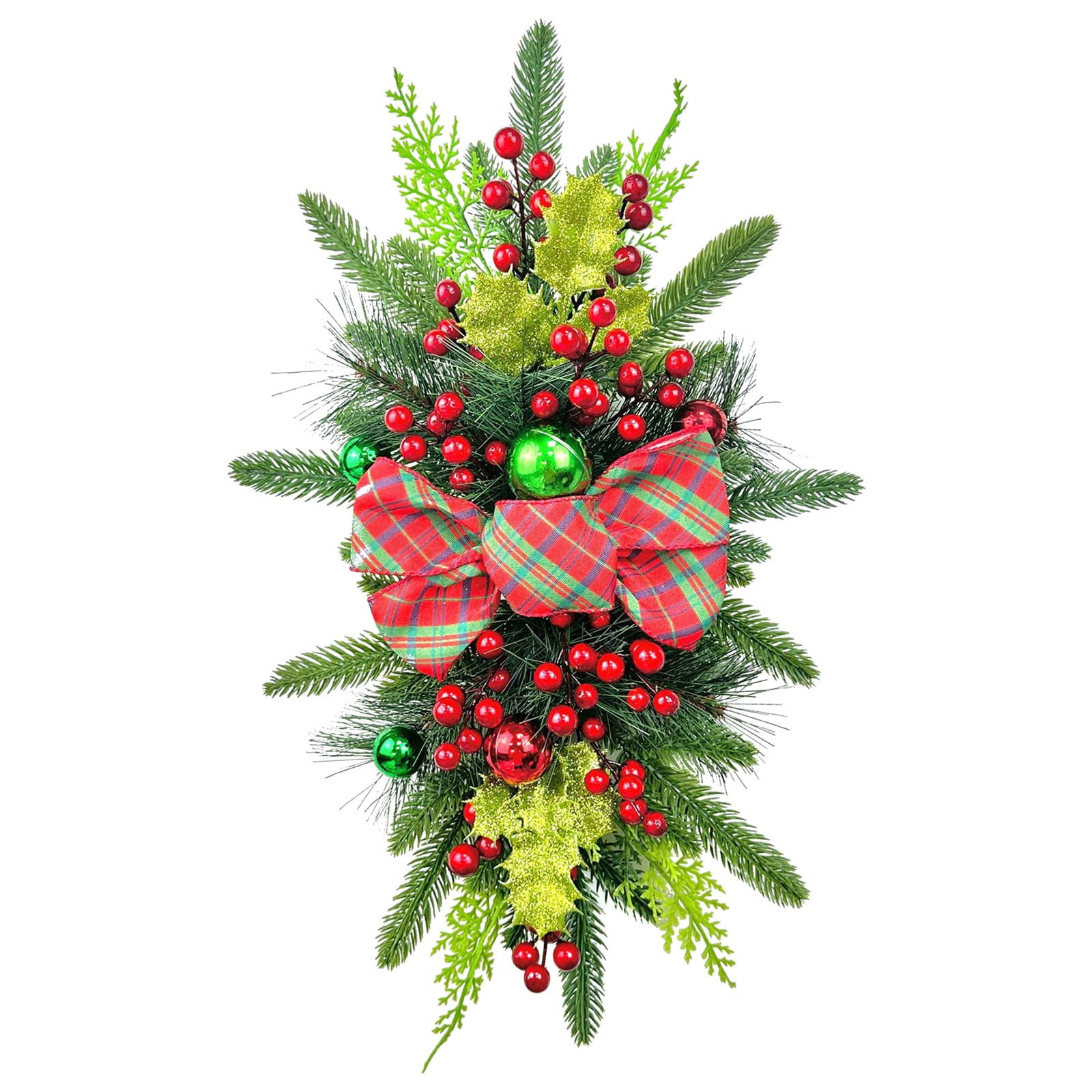 SHEYAGN Christmas Staircase Decorations Flower Garlands Staircase
