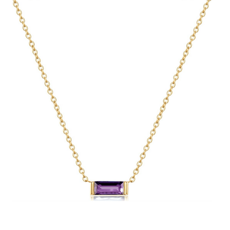 Shezemao Gold Birthstone Necklace Dainty Pendant for Women Teen Girls Birthday Gifts Anniversary Jewelry Teenage Wife Grandmothers Girl s Size One