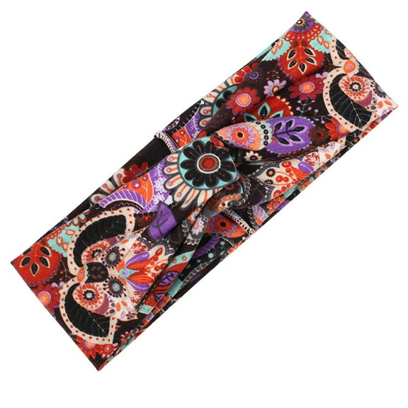 SHEZEMAO Women's Beach Headbands Bohemian Headbands Women's Girl Print Temperament Headwear