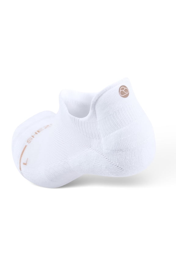 Socks - Anti-Blister Cushioned Heel Padded Sock - For Breaking in Boots, Dress Shoes, Sneakers - Breathable, Moisture Wicking White Large Ankle Length - As Seen on TikTok