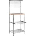 thumbnail image 1 of SHF-04347 Microwave Bakers Rack with Adjustable Shelf, Chrome, 17L x 23W x 59H, 1 of 4