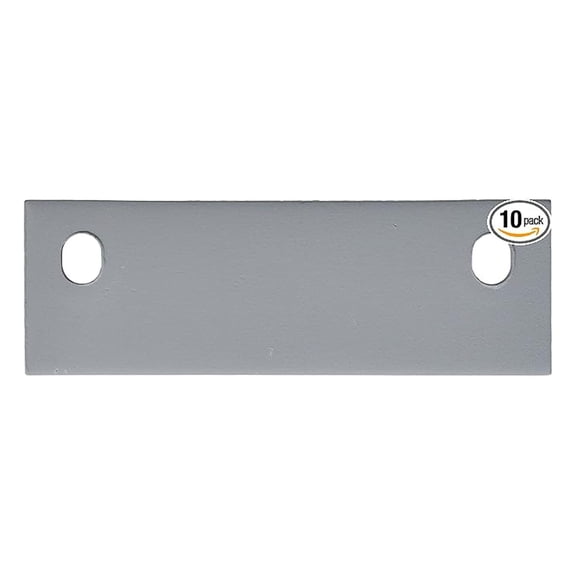 SHF 45 Steel Door Hinge Cut Out Filler Plate, Prime Coated, 1-1/2" Width x 4-1/2" Height (Pack of 10)