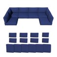 thumbnail image 1 of SHGJ&SOFT 14 Piece Outdoor Cushions for Patio Furniture Replacemen, Patio Sofa Couch Cushions Waterproof Slipcover Chair Seat Cover for Furniture Protector Cover for Backyard,Garden (Blue), 1 of 9