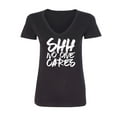 thumbnail image 1 of SHH NO ONE CARES Womens V-Neck T-Shirt, 1 of 2