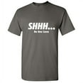 thumbnail image 1 of SHHH No One Cares Men Tees Novelty Sarcastic Humor Graphic Hilarious T shirt, 1 of 6