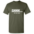 thumbnail image 1 of SHHH No One Cares Men Tees Novelty Sarcastic Humor Graphic Hilarious T shirt, 1 of 6