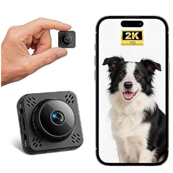 SHIBET HIDDEN CAMERA, MINI NANNY CAM WIRELESS WITH FREE CLOUD - BLACK