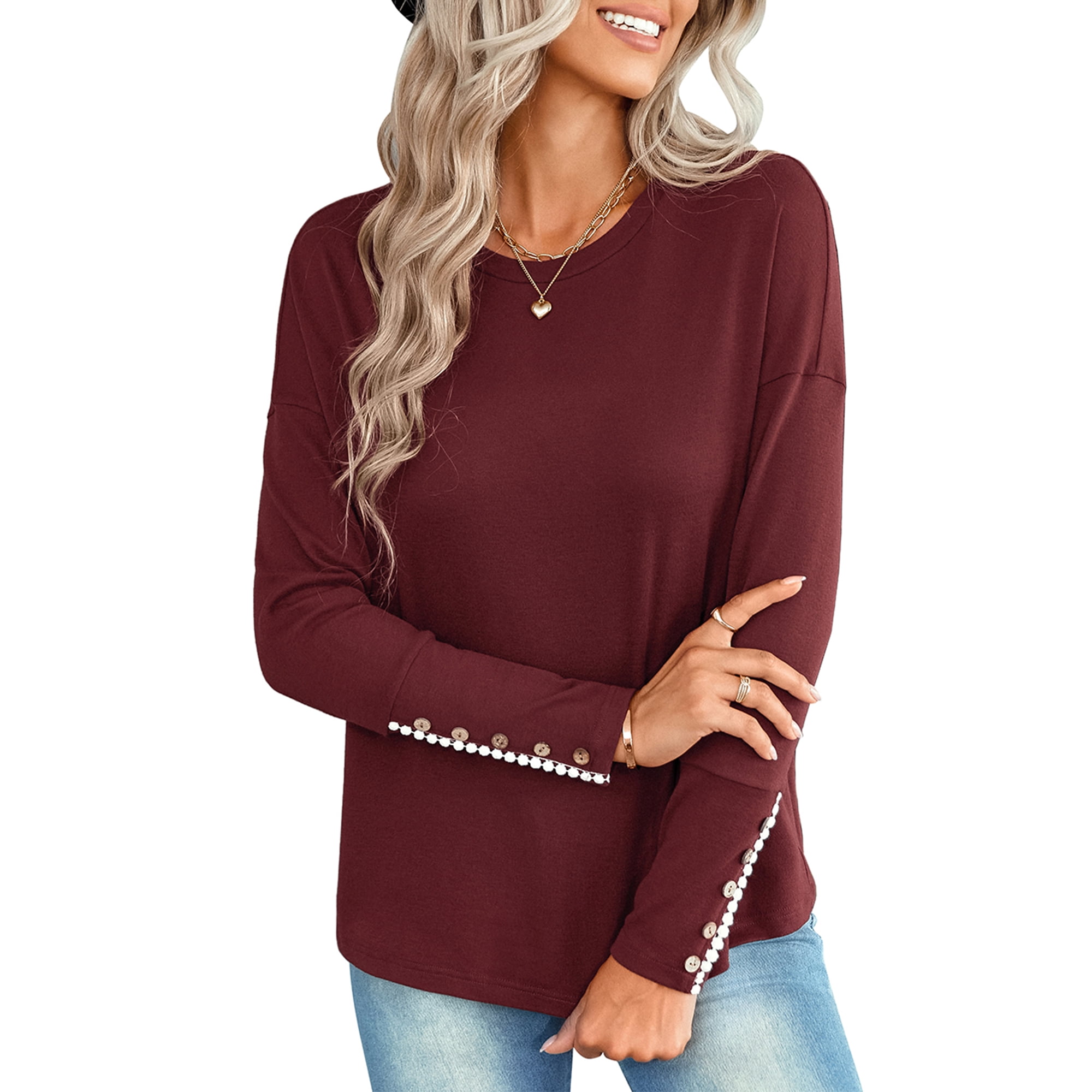 Wool Blend Women's Tops Simple&Opulence Women's Ribbed Knit Sweater - Long Sleeve Wool Blend Pullover For Business Casual Long Sleeve Knit Sweater