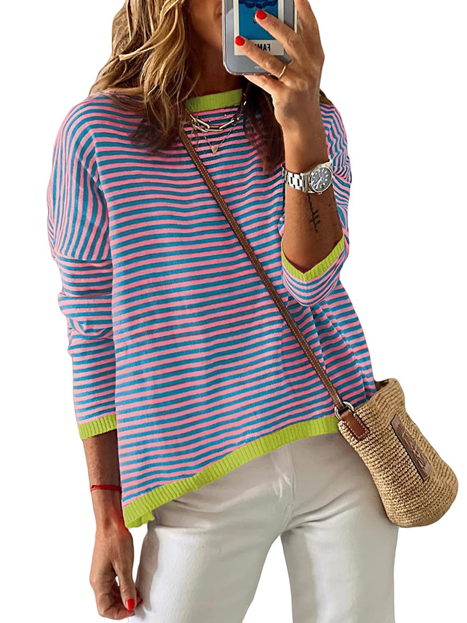 RITERA Plus Size Tops For Women - Color Block Long Sleeve Tunics (XL-5XL) - View #12