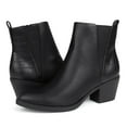 dressy black booties low heel