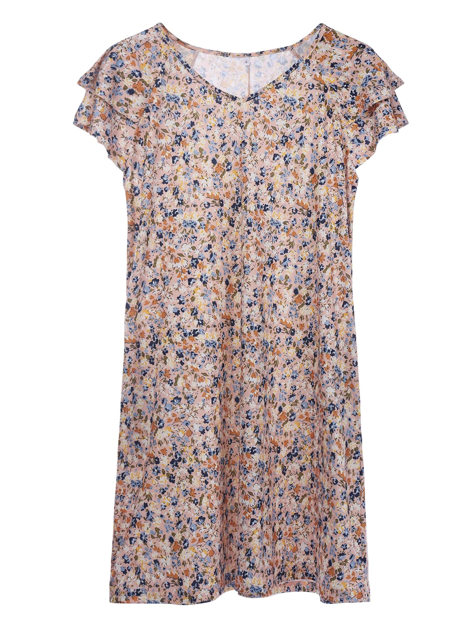 SHIBEVER Womens Dresses Summer Midi Short Sleeve Dresses for Women Pink ...