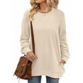 thumbnail image 1 of SHIBEVER Sweatshirts for Women Crewneck Casual Long Sleeve Shirts Tunic Tops, 1 of 1
