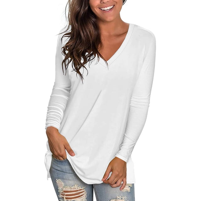 Tunique Femme Manches Longues Rayée - Col V - Pour Leggings - Neuf Avec Étiquettes
