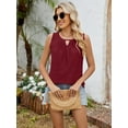 thumbnail image 1 of SHIBEVER Womens Tops Summer Ribbed Tank Tops for Women Crew Neck Basic Loose Sleeveless Wine Red Tank Tops Women Workout for Ladies XL, 1 of 5