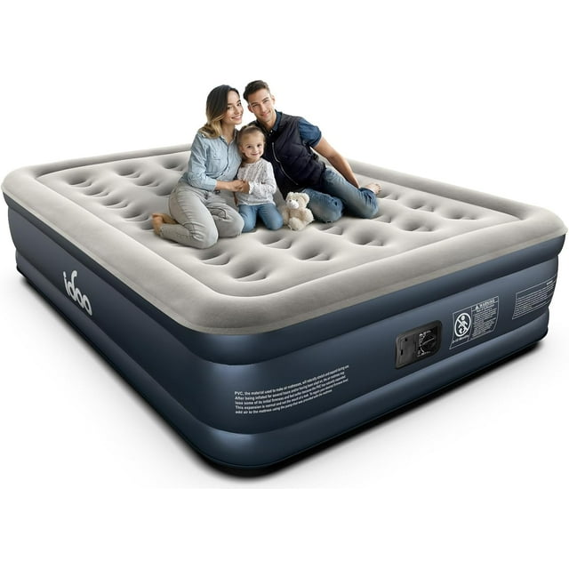 SHIDI Queen Air Mattress with Built in Pump, 18 Raised Comfort Blow up
