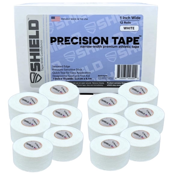 SHIELD 1 Inch Athletic Tape  Precision Tape 12 Pack