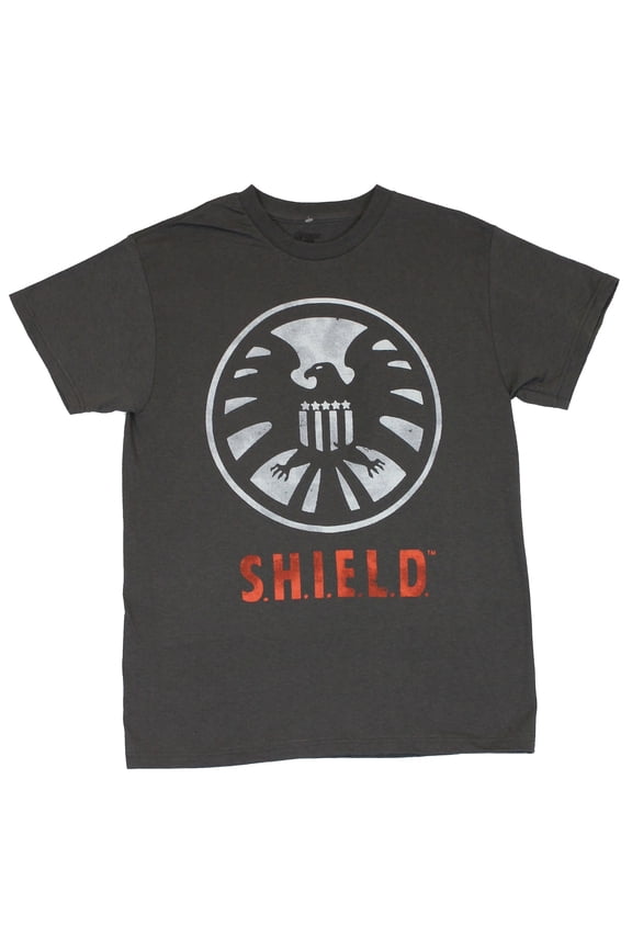 (Marvel Comics) Mens T-Shirt - Distressed Circle Logo Image (Medium)