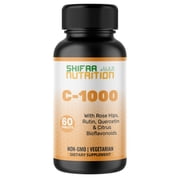 SHIFAA NUTRITION Vitamin C Supplement, Halal Tablets, 1000mg, 60 Ct   Immune Support