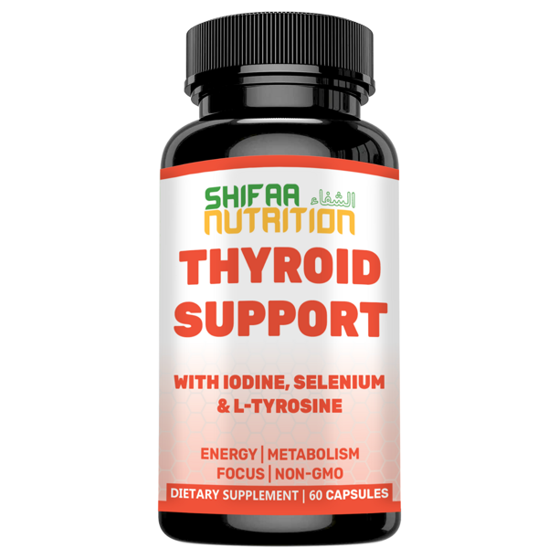 SHIFAA NUTRITION Thyroid Support & Adrenal Fatigue Relief Supplement