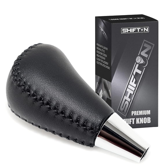 SHIFTIN Gear Shift Knob Shifter for Toyota Avalon Yaris 4Runner Rav4 Sienna Camry Corolla Tacoma Venza and Lexus ES GS IS LS LX RX SC 300 300h 330 350 400 430 450h 460 AT M8 (Black Leather)