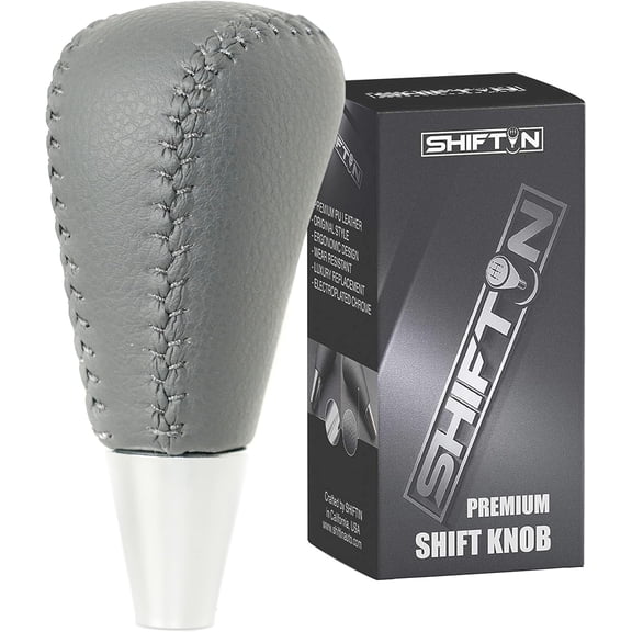 SHIFTIN Gear Shift Knob Shifter for Toyota Avalon Yaris 4Runner Rav4 Sienna Camry Corolla Tacoma Venza and Lexus ES GS IS LS LX RX SC 300 300h 330 350 400 430 450h 460 AT M8 (Gray Leather)