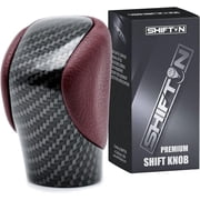 SHIFTIN Gear Shift Knob Shifter for Lexus ES GS GX IS NX RC RX 200t 300 350 3450h 450hL 350L Rioja Red Rose / Carbon Fiber Pattern