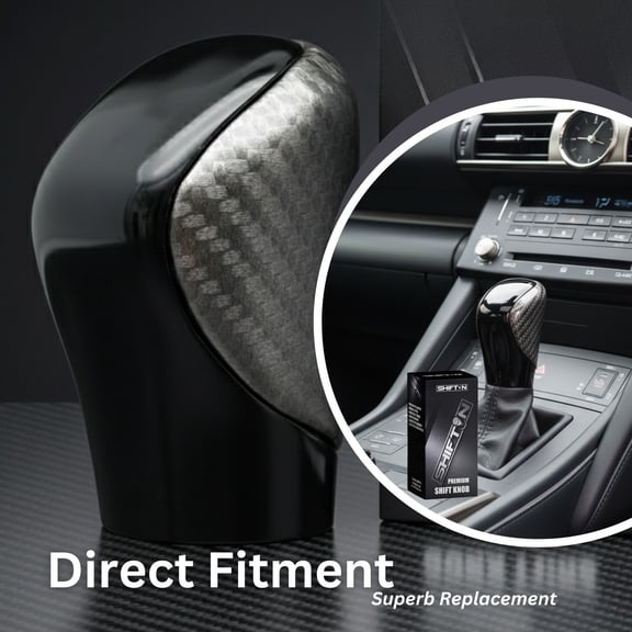 SHIFTIN Gray Carbon Shift Knob for Lexus RX450 ES-350 GS-350 GX IS-350 NX300 RC IS500