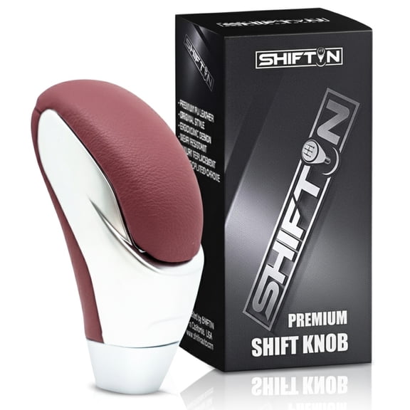 SHIFTIN Red Leather Gear Shift Knob for Toyota Highlander Avalon Tacoma Camry Rav4 Yaris